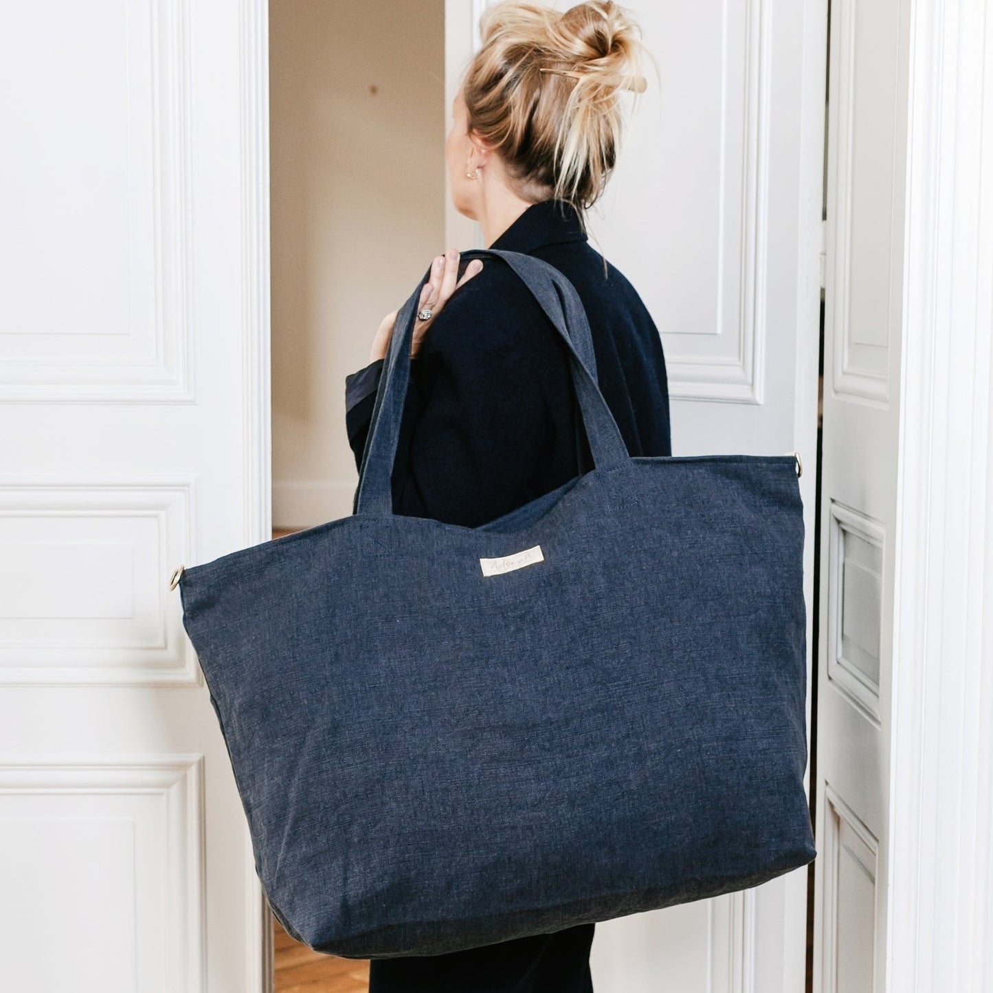 Caroline, le sac XL zippé en lin