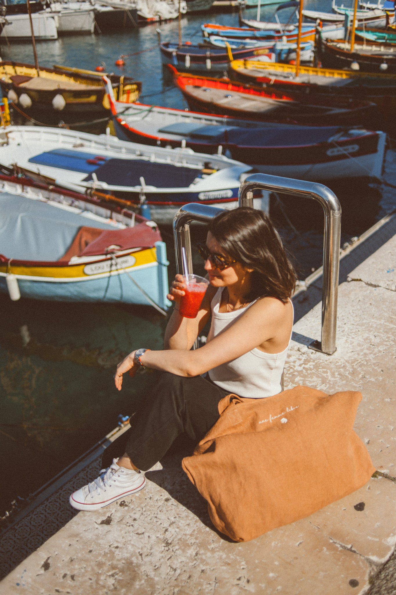 Alba, le sac XL zippé en lin personnalisé