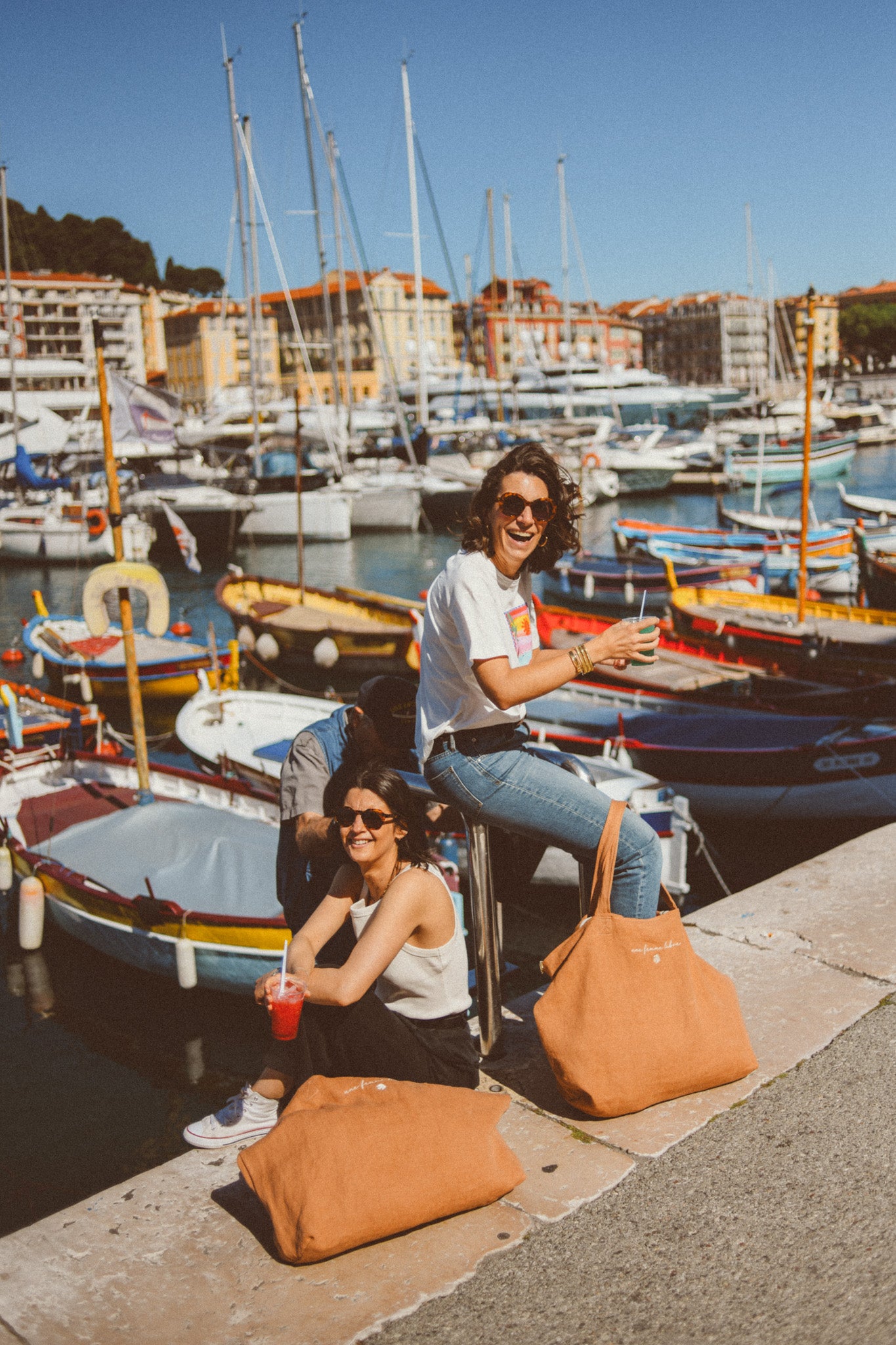 Alba, le sac XL zippé en lin personnalisé
