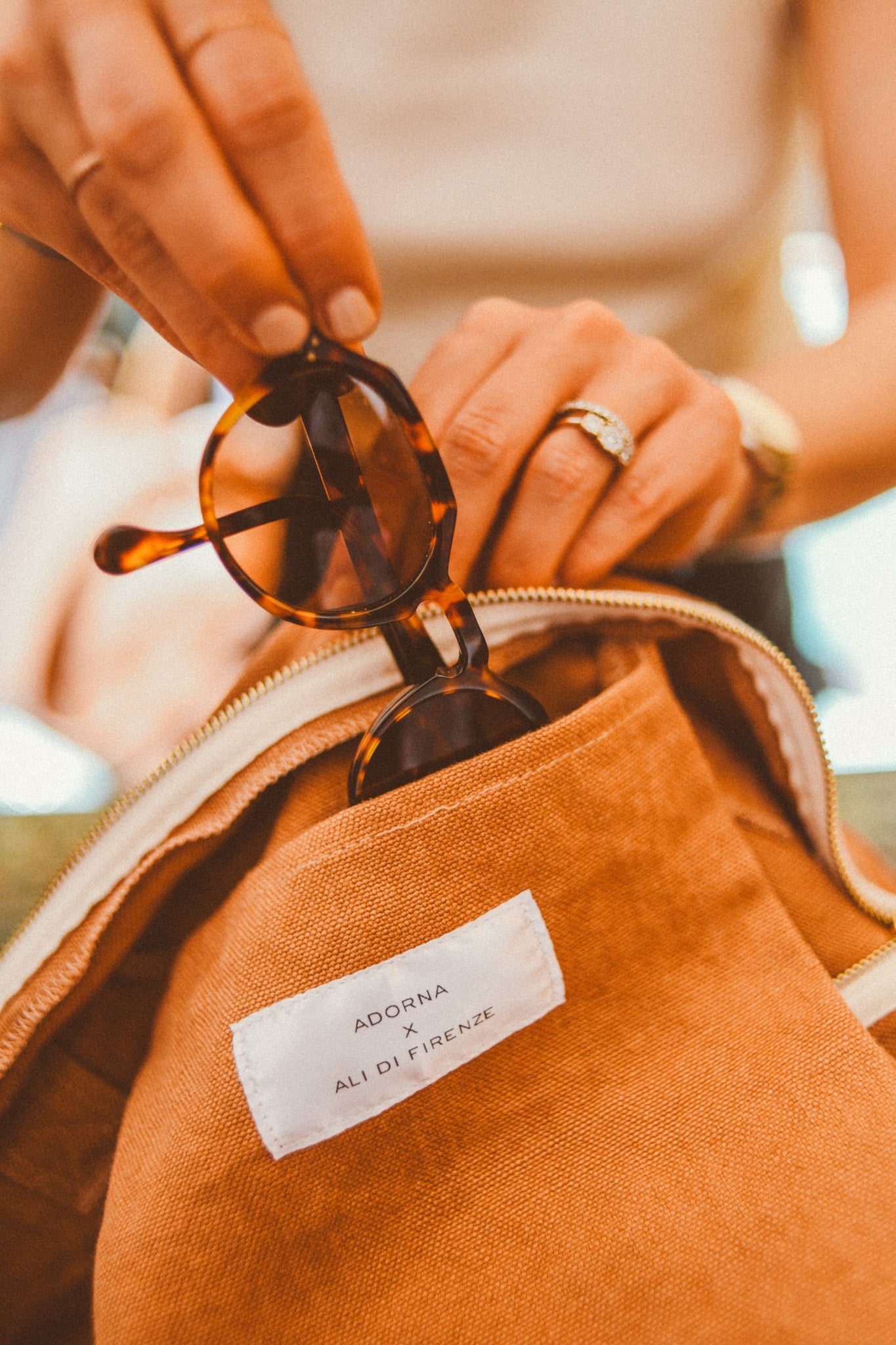 Alba, le sac XL zippé en lin personnalisé