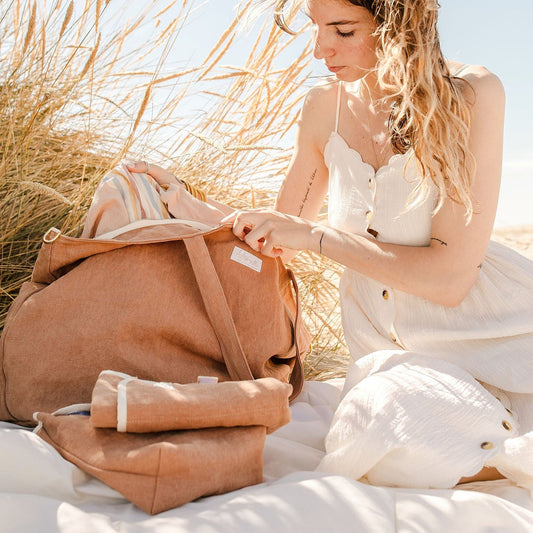 Caroline, le sac XL zippé en lin