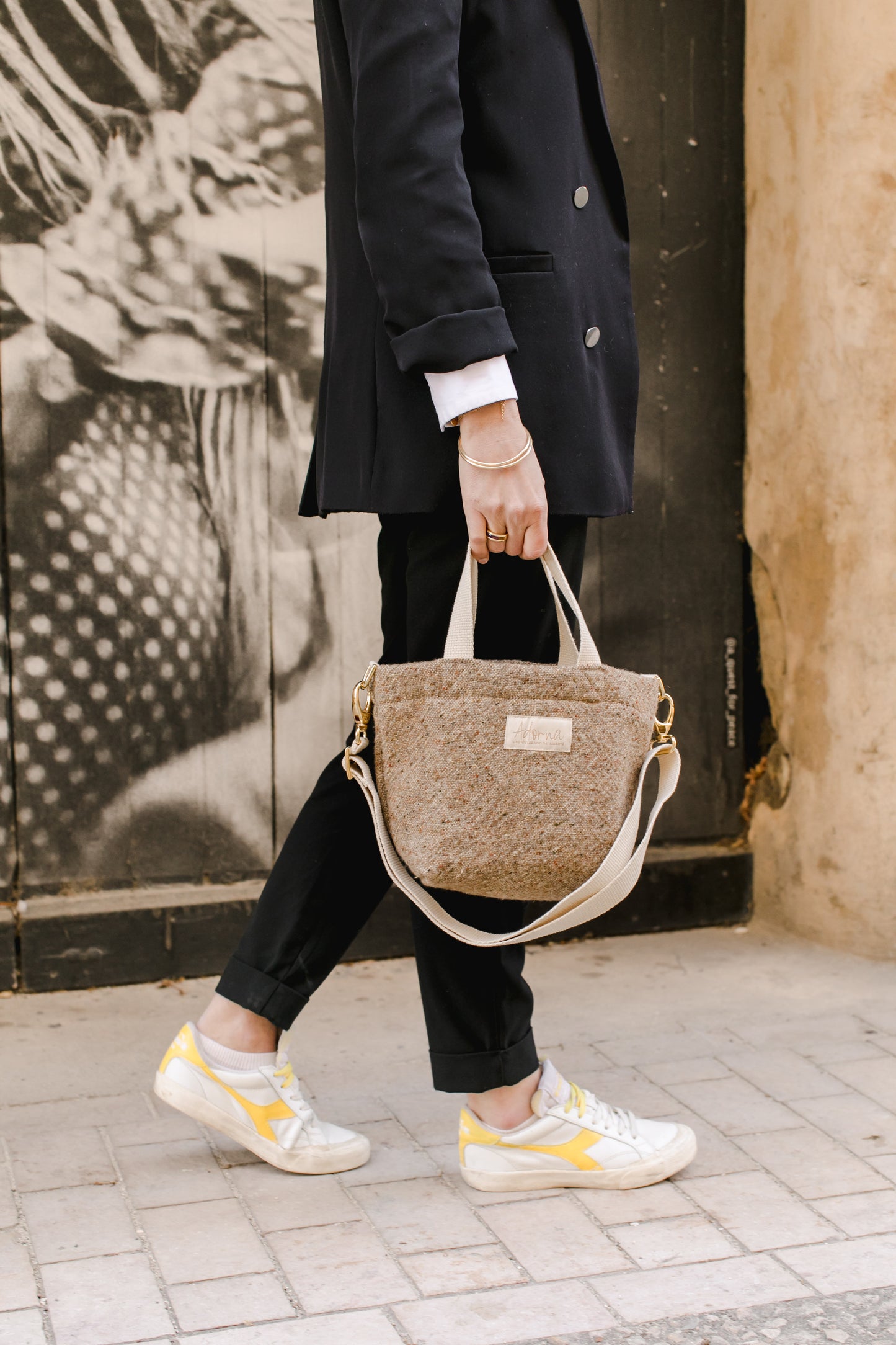 Zoé, le cabas XS en laine & lin