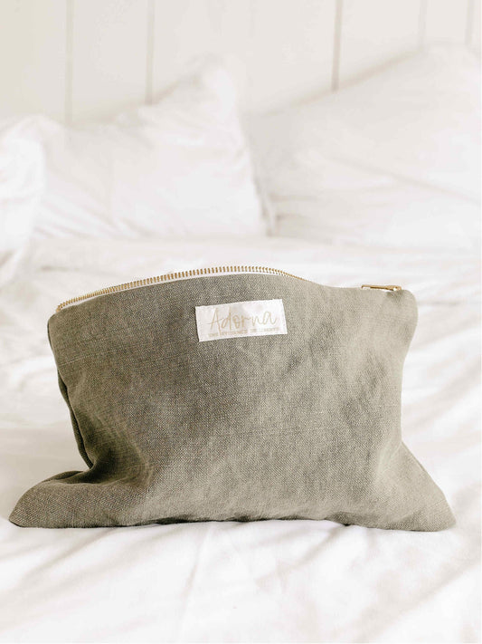 Julie, la pochette en lin personnalisée
